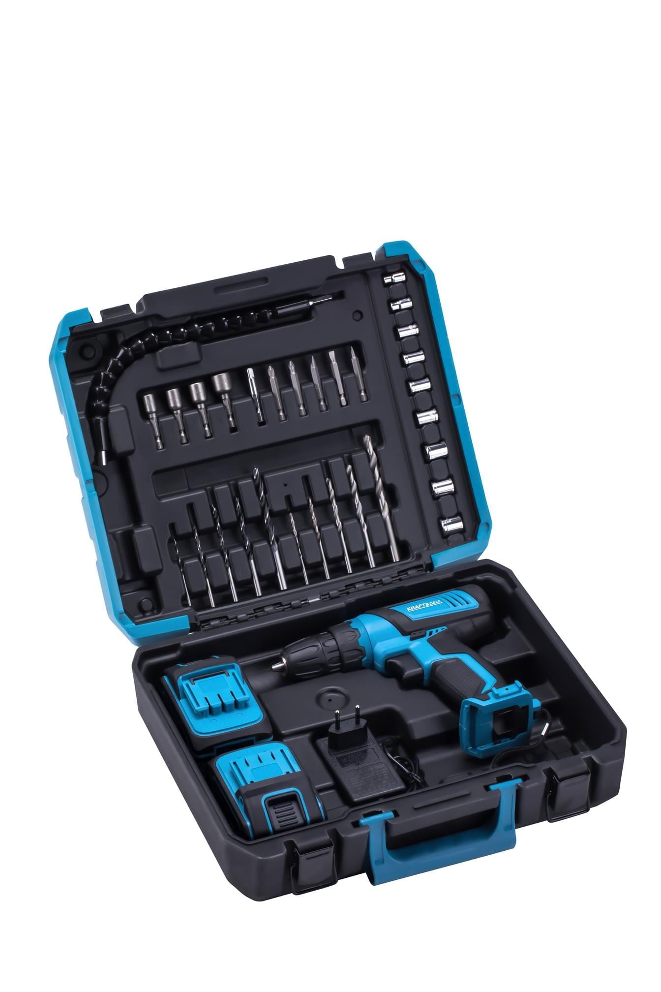 Akumulatorska bušilica–odvijač 21V 2Ah + set pribora