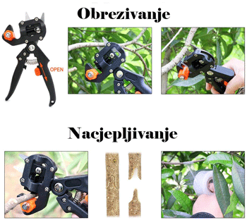 Profi škare za kalemljenje+3 nastavka