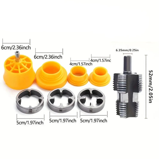 Set za izradu vanjskih i unutarnjih PVC navoja na bušilici