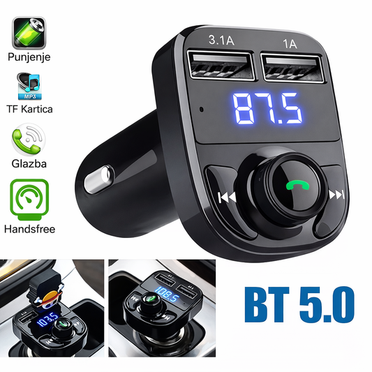 FM transmiter za auto, USB, bluetooth,Punjać MP3 player