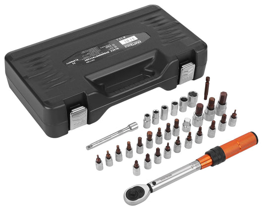 Mikro moment ključ 1/4" 5–25 Nm + set nastavaka (32 kom) | Kraft&Dele