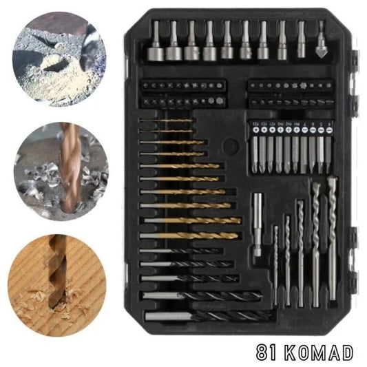 SET svrdla i vrhova - 81 kom