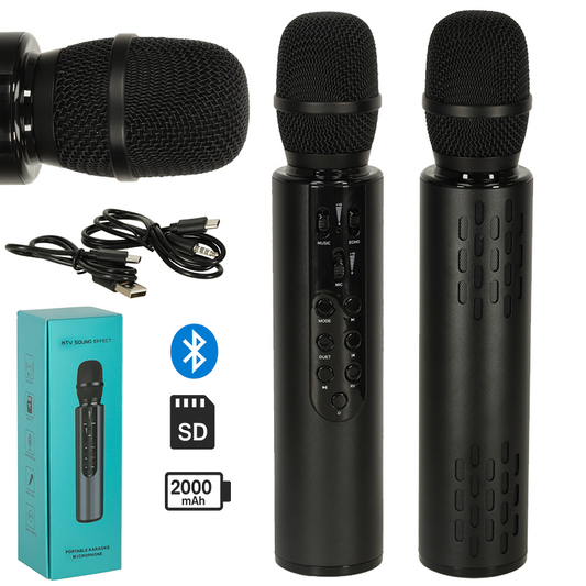 Bežični Karaoke Mikrofon - Bluetooth, 2000 mAh, SD, USB