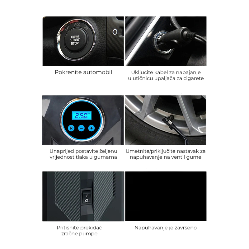 Prijenosni auto kompresor 12V