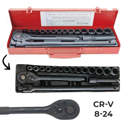 Set kovanih ključeva 17-dijelni 1/2" 8-24 mm