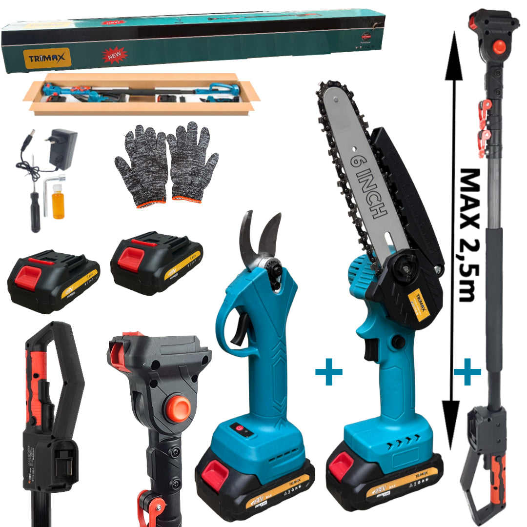 Trimax aku teleskopski setovi za obrezivanje drveća