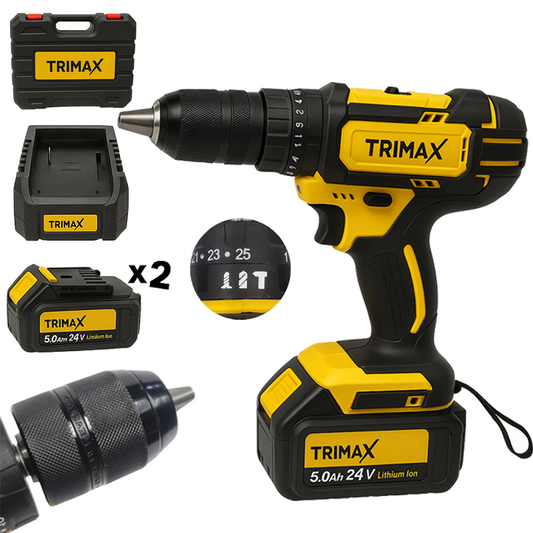 Trimax udarna aku bušilica 24VX2- 5 AH-331D