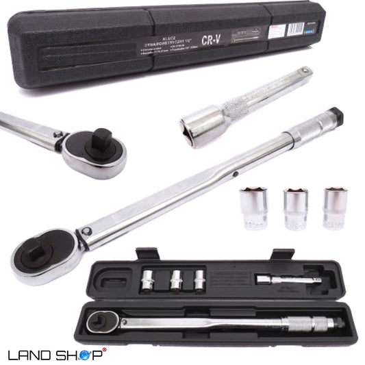 Moment kilo ključ 1/2″, 28-210 Nm s nastavcima