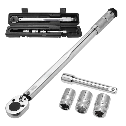 Moment kilo ključ 1/2″, 28-210 Nm s nastavcima