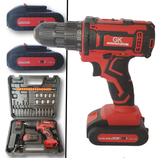 GK x series aku bušilica 18vx2 sa alatom u koferu