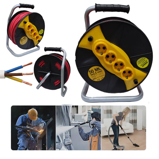 DIKKAT produžni kabel 50m na motalici 3×2,5 mm2