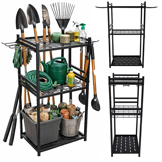 Stalak Za Vrtni Alat 81 x 43 x 30 cm Crni