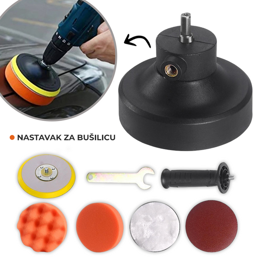 Višenamjenska glava (nastavak za bušilicu) za poliranje automobila