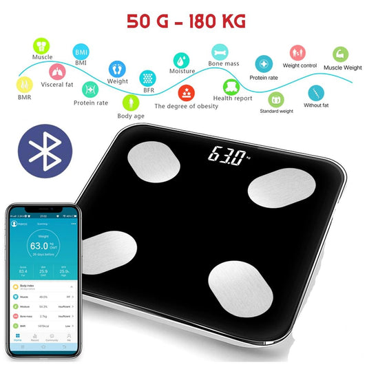 Pametna Digitalna  vaga 180kg,Bluetooth