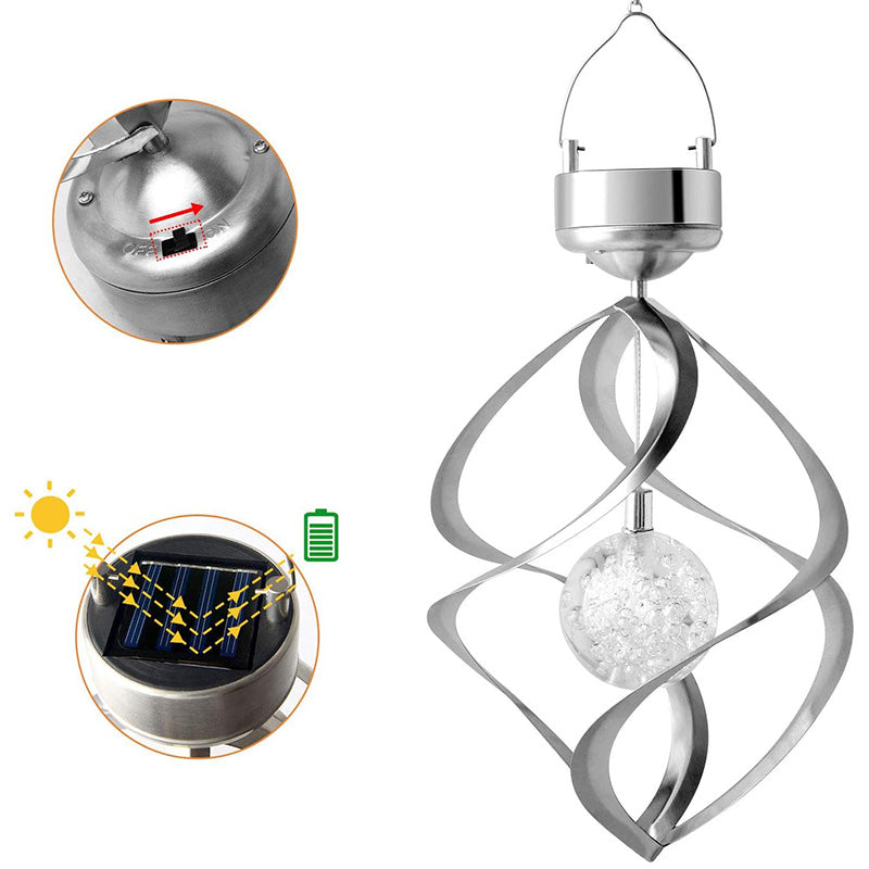 Solarni spiralna vanjska RGB lampa